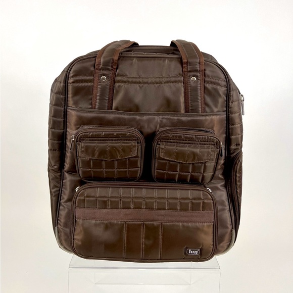 BROWN PLEATHER BAG - Picture 1 of 7